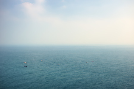 Ocean Horizon with Fishing Boats taken in 2015の写真素材