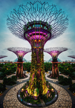 Gardens by the Bay Singapore taken in 2015のeditorial素材