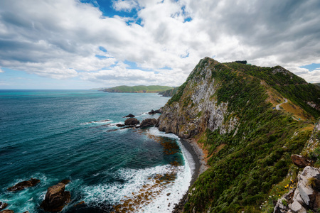 Nugget Point Lighthouse taken in 2015の写真素材
