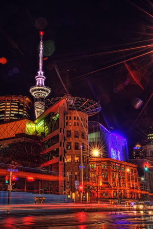Auckland Sky Tower New Zealand taken in 2015のeditorial素材
