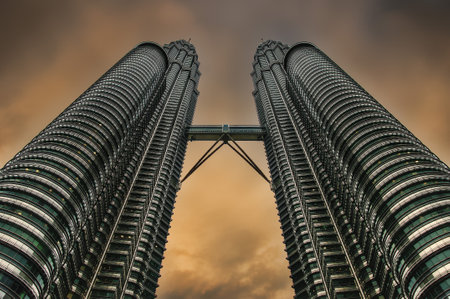 Petronas Towers Kuala Lumpur Malaysia taken in 2015のeditorial素材