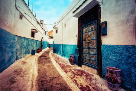 Tangiers Blue Kasbah Morocco taken in 2015の写真素材