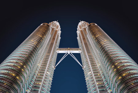 Petronas Towers Kuala Lumpur Malaysia taken in 2015のeditorial素材