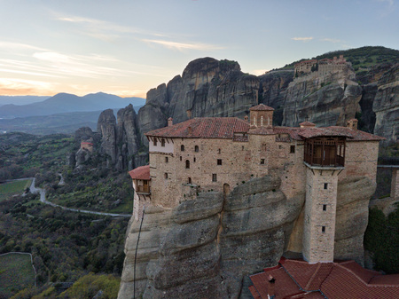 Monastery in Meteora, Northern Greece in Spring 2018の写真素材