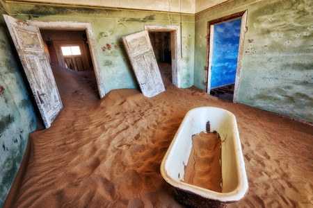 Kolmanskop Deserted Diamond Mine in Southern Namibia taken in January 2018の写真素材