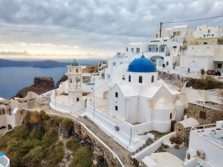 Santorini, Greek Island in the Aegean taken in April 2018の写真素材