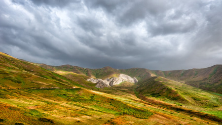 Thunderstorm along the Pamir Highway, taken in Tajikistan