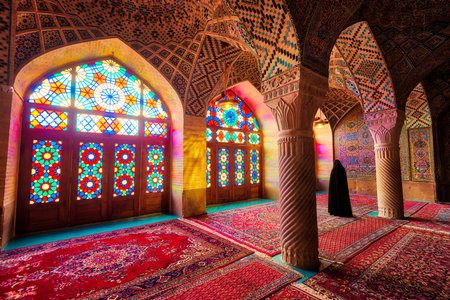 Nasir-ol-molk Mosque in Shiraz Iran taken in January 2019 taken in hdr