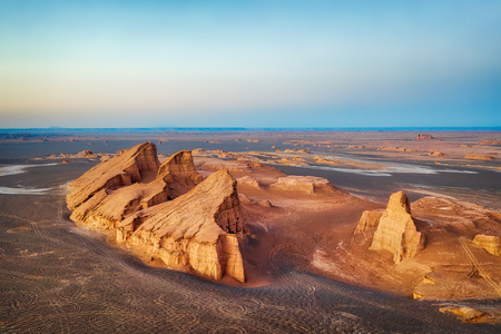 Dasht-e Lut Desert in eastern Iranの写真素材