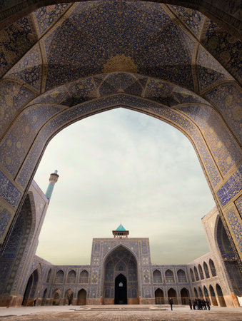 Shah Mosque at Naqsh-e Jahan Square in Isfahan, Iranのeditorial素材