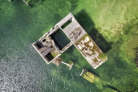 Rummu flooded prison in quarry, Estonia, taken in May 2019