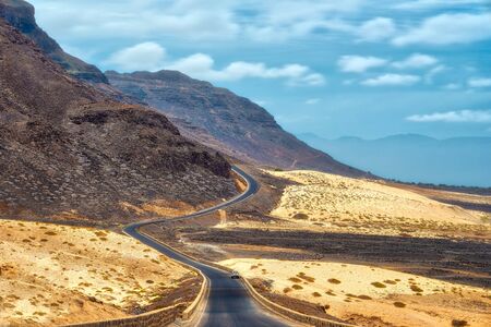 Sao Vicente Coastline from Monte Verde, Cape Verde, post processed in HDR