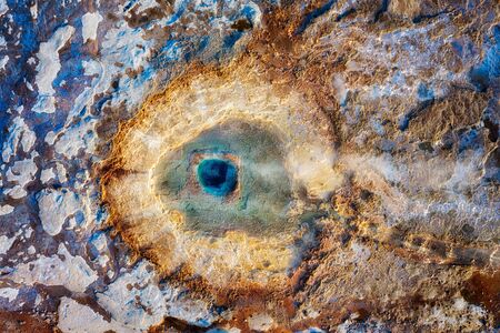 Colorful Hot Geysers in Southern Iceland , post processed in HDRの写真素材