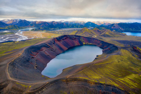 Highlands in Southern Iceland taken in August 2020, post processed using exposure bracketingの写真素材