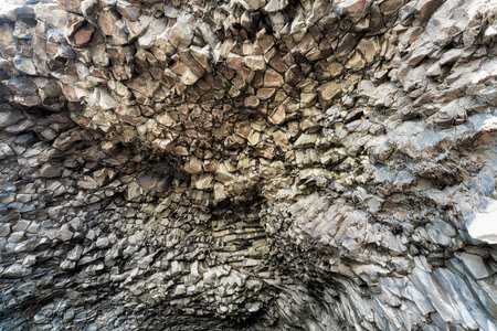 Reynisfjara Beach in Southern Iceland taken in August 2020, post processed using exposure bracketingの写真素材