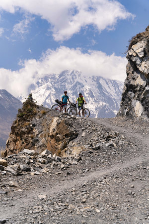 Annapurna Circuit in Nepal taken in May 2022の写真素材