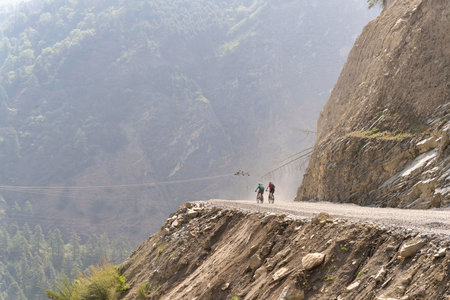 Annapurna Circuit in Nepal taken in May 2022の写真素材
