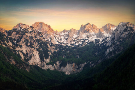 Aerial of the Albanian Alps