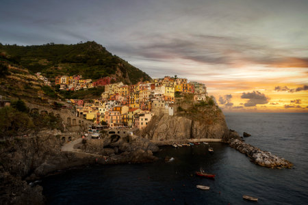 Cinque Terre in Italy during Sunset taken in May 2022