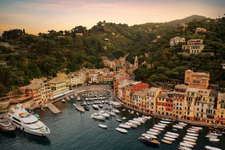Portofino, Italy during sunrise taken in May 2022の写真素材