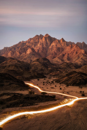 Desert in Saudi Arabia at night taken in May 2022の写真素材
