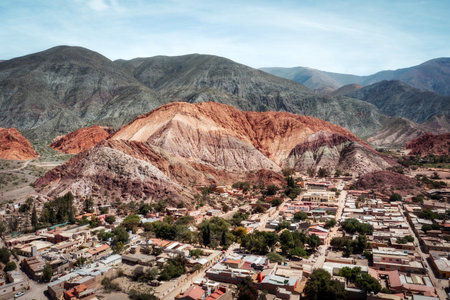 Purmamarca Rainbow Mountains Salta Region Argentinaの写真素材