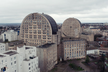 Brutalist Architecture in Suburban Parisの写真素材