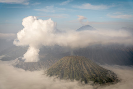 Mount Bromo Volcano on Java Indonesiaの写真素材