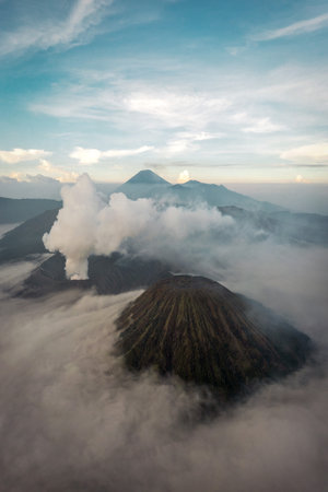 Mount Bromo Volcano on Java Indonesiaの写真素材