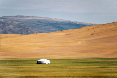 Gobi Desert in Central Mongoliaの写真素材