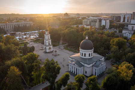 Chisinau Capital of Moldova during Sunset, October 2023