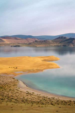 Gobi Desert and Lakes in Central Mongolia
