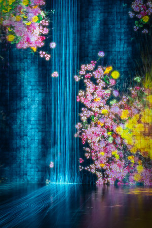 Girl in Light Show in Singapore