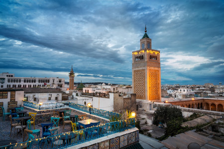 Sidi Bou Said In Tunis, Tunisiaの写真素材
