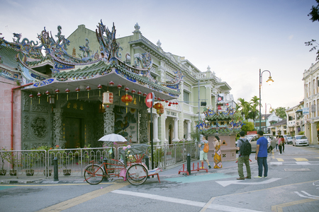 Yap Kongsi Temple, a Chinese temple, which is located in Armenian   Street, George Town, Penang, Malaysia. Yap Kongsi is the Choo Chay   Keong Temple, which houses the altar to the Yap patron deity, Hoay   Che Chun Wang.のeditorial素材