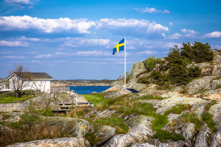 swedish archipelago with lot of pretty little islands - Gothenburg Swedenの写真素材