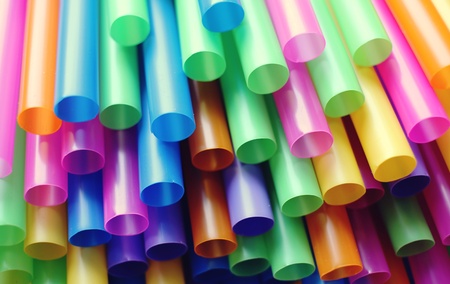 Many colorful straws as sign for heterogeneity or teamwork