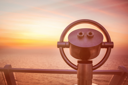 Telescope on a cruise shipの写真素材