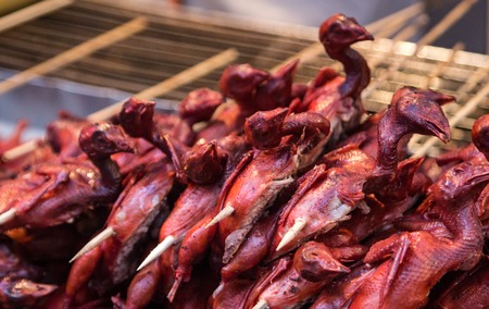 Grilled little chicks.の写真素材