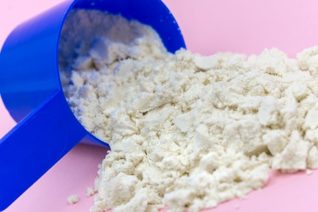 Protein powder - concept for sport supplement.の写真素材