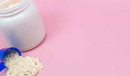 Protein powder - concept for sport supplementの写真素材