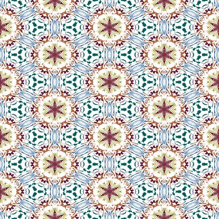 retro texture with multicolored stars and shapes