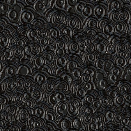 shiny retro curls imprinted in black background