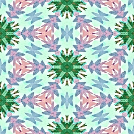 seamless drawing texture of symmetric leave shapes の写真素材