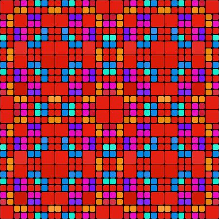 seamless texture with bright repeating blocks and black mortar
