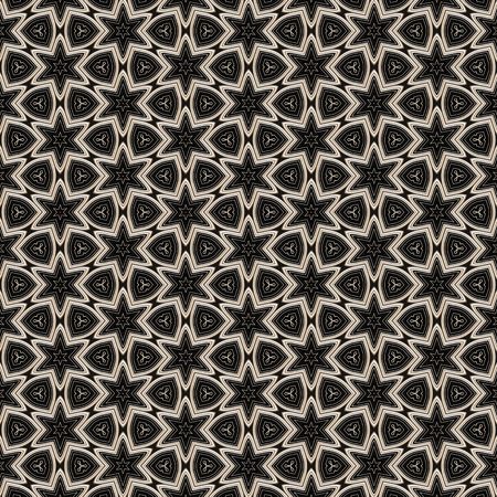 seamless texture of metallic shapes on black background