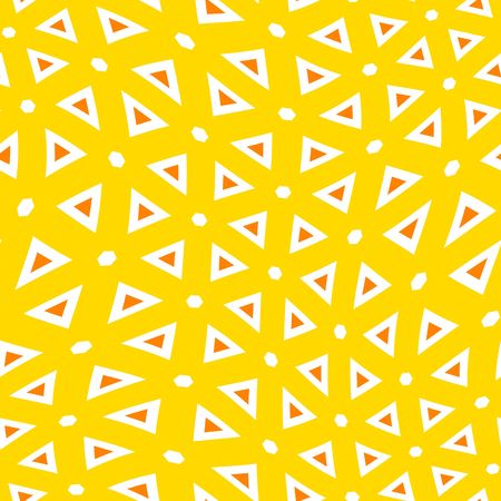 seamless texture of white and brown angle shapes on yellow