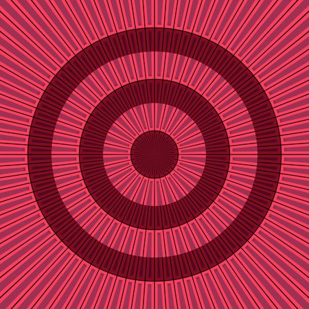 symbolic image of red rings and stripes from the centreの写真素材