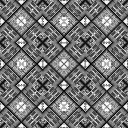 seamless texture of diagonal metal ornamental cubes 