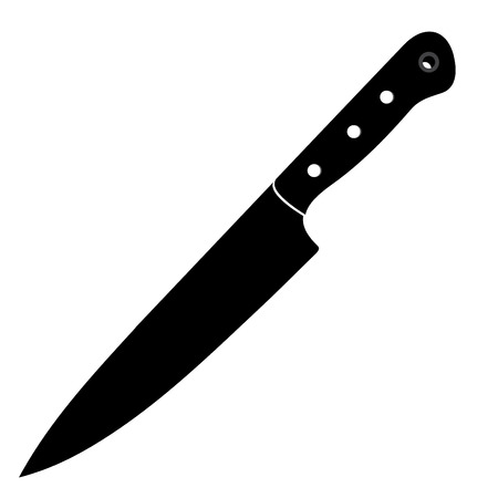 silhouette kitchen knife illustrationのイラスト素材